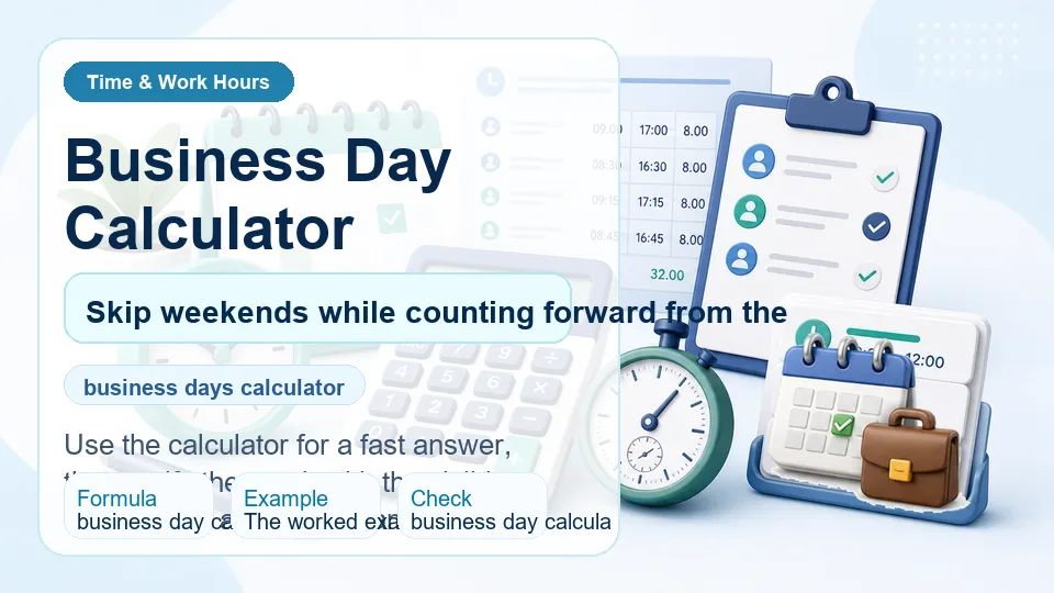 Business Day Calculator calculator illustration