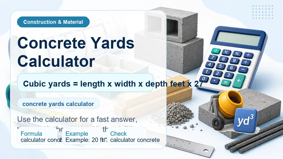 Concrete Yards Calculator calculator illustration