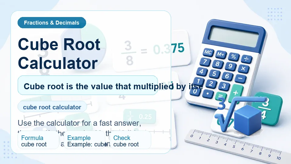 Cube Root Calculator calculator illustration