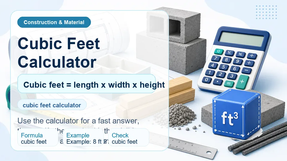 Cubic Feet Calculator calculator illustration