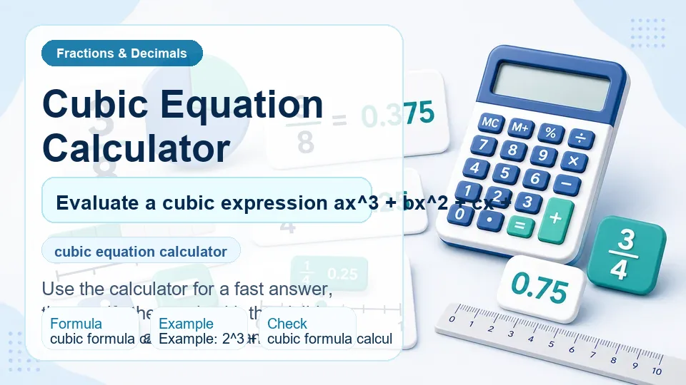 Cubic Equation Calculator calculator illustration
