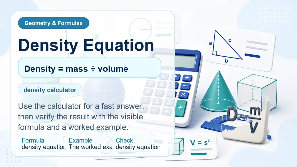 Density Equation calculator illustration