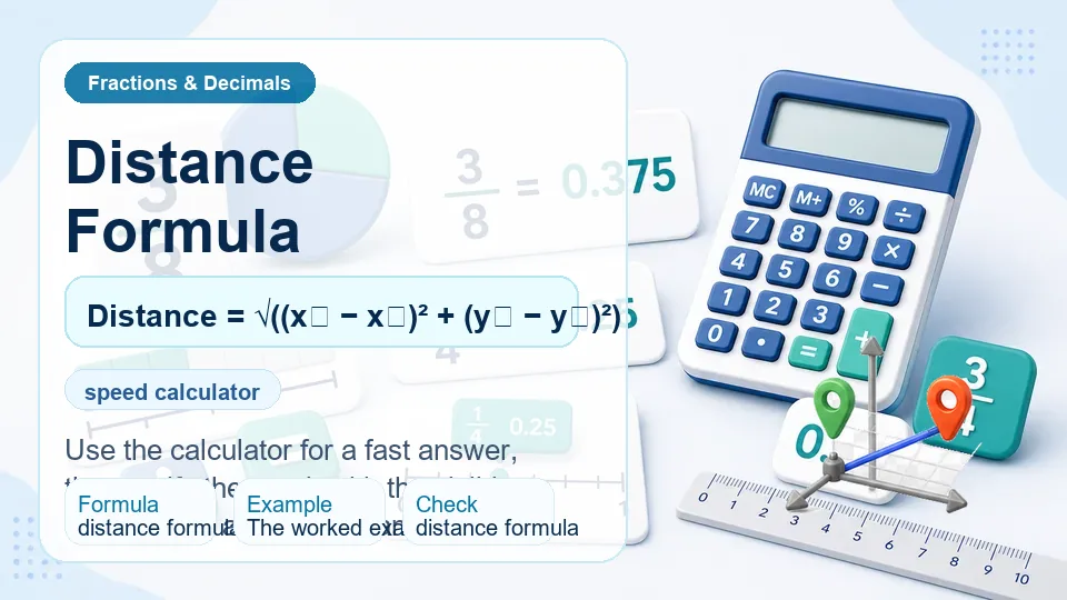 Distance Formula calculator illustration