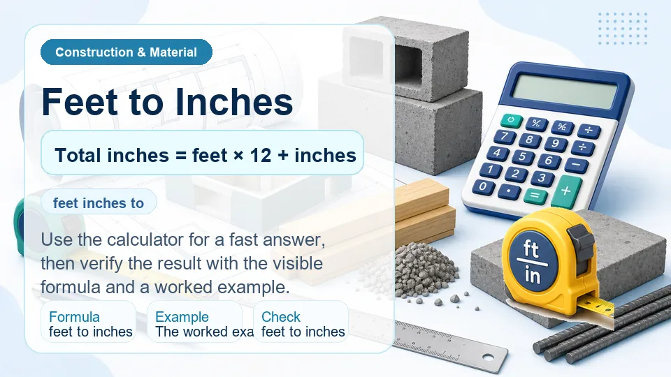 Feet to Inches calculator illustration