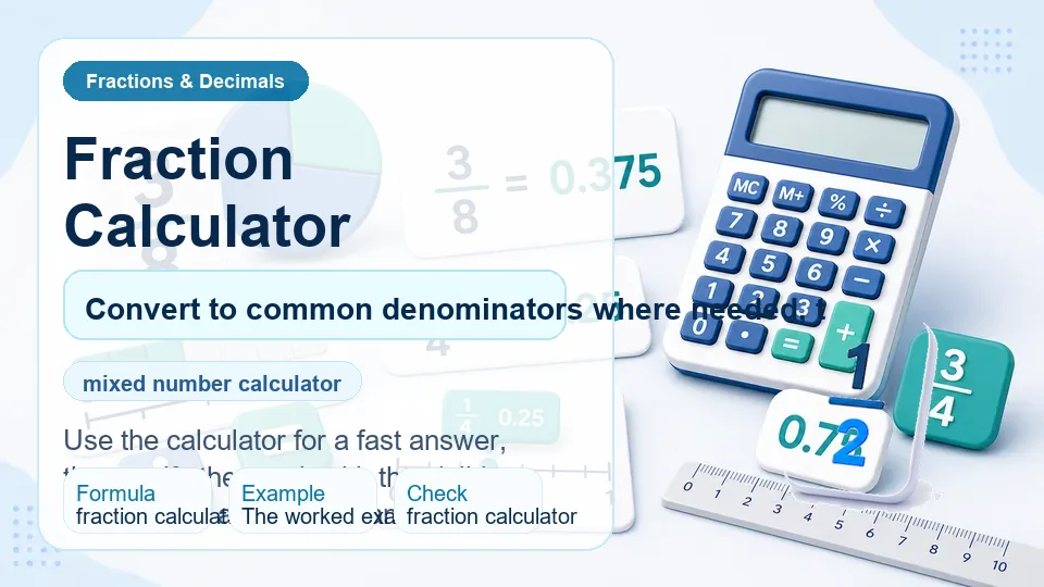 Fraction Calculator calculator illustration