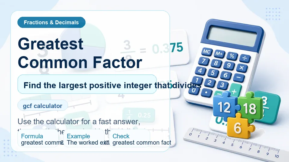 Greatest Common Factor calculator illustration