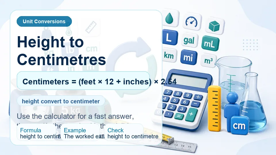 Height to Centimetres calculator illustration