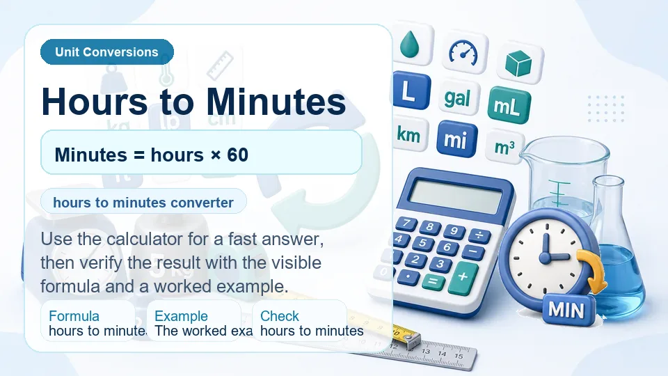 Hours to Minutes calculator illustration
