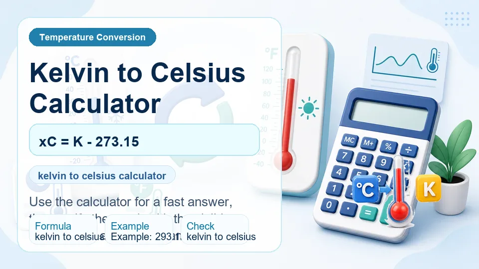 Kelvin to Celsius Calculator calculator illustration