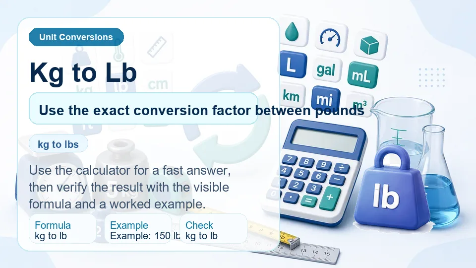 Kg to Lb calculator illustration