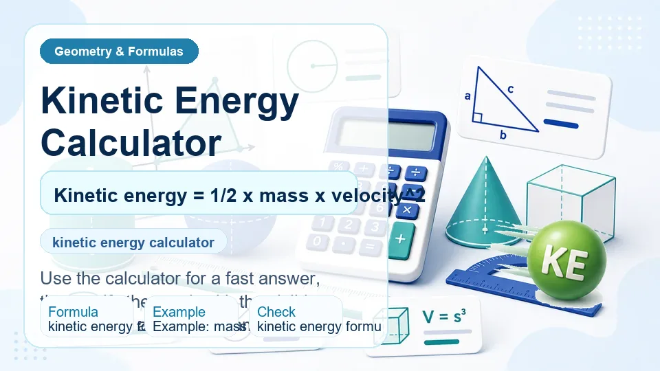 Kinetic Energy Calculator calculator illustration
