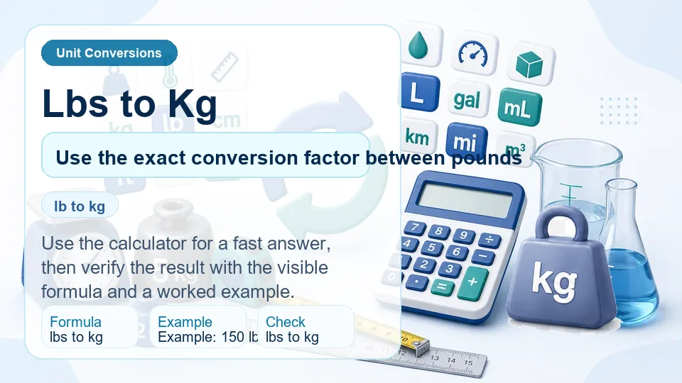 Lbs to Kg calculator illustration