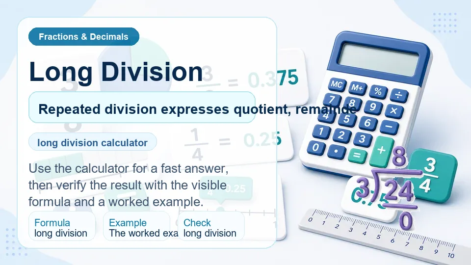 Long Division calculator illustration
