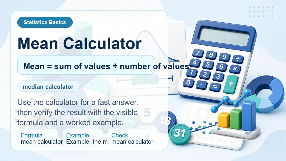 Mean Calculator calculator illustration
