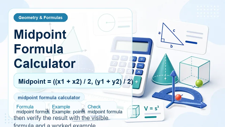 Midpoint Formula Calculator calculator illustration