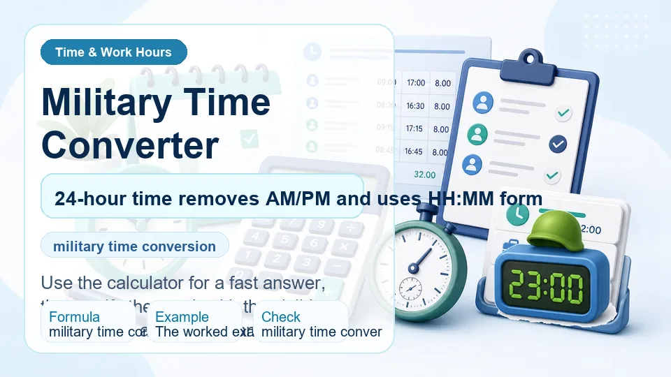 Military Time Converter calculator illustration