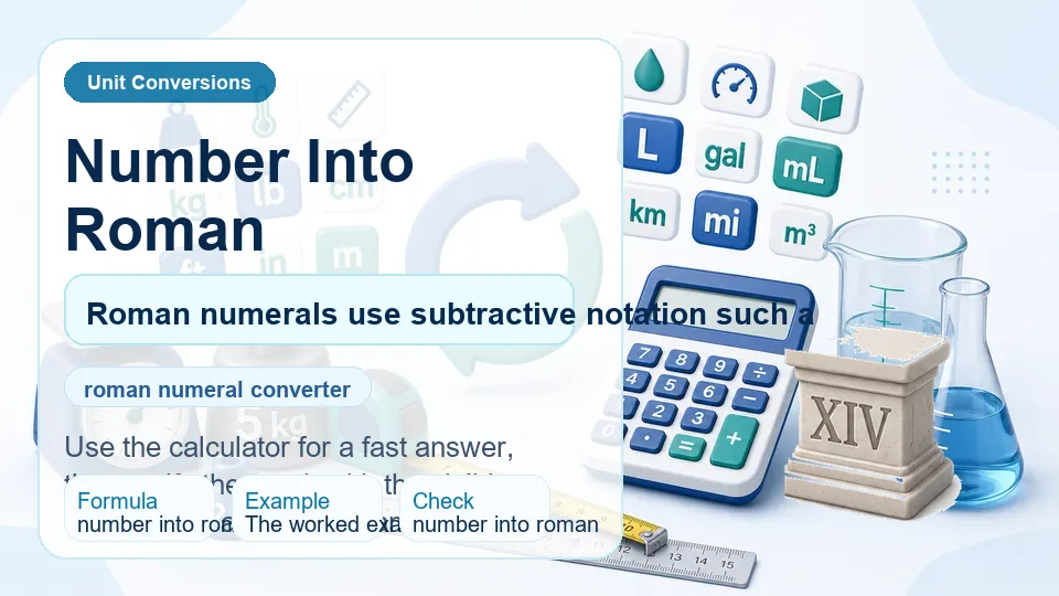 Number Into Roman calculator illustration