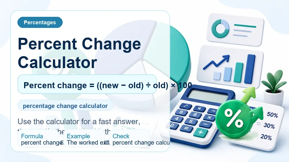 Percent Change Calculator calculator illustration