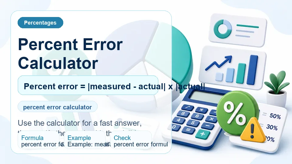 Percent Error Calculator calculator illustration