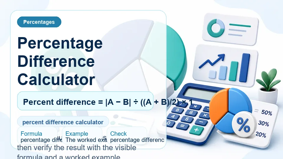 Percentage Difference Calculator calculator illustration