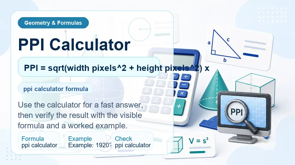PPI Calculator calculator illustration