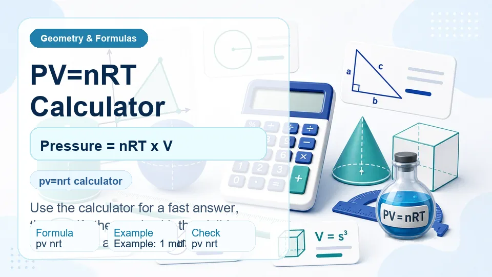 PV=nRT Calculator calculator illustration