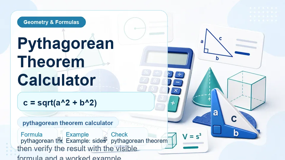 Pythagorean Theorem Calculator calculator illustration