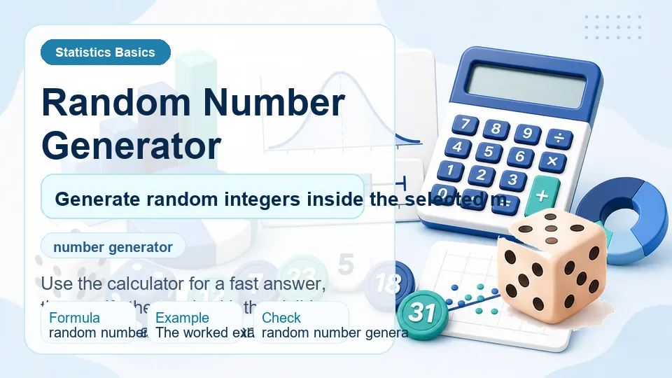 Random Number Generator Tool calculator illustration
