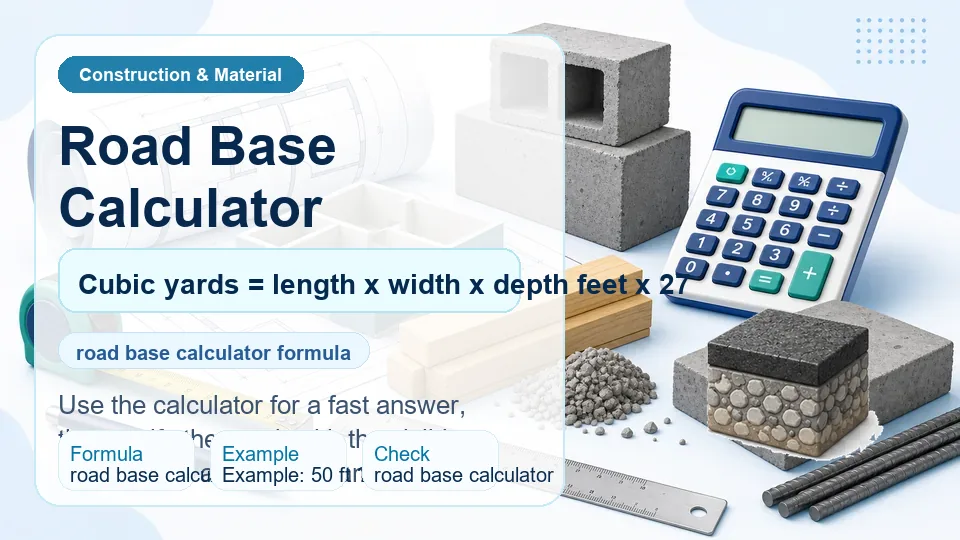 Road Base Calculator calculator illustration