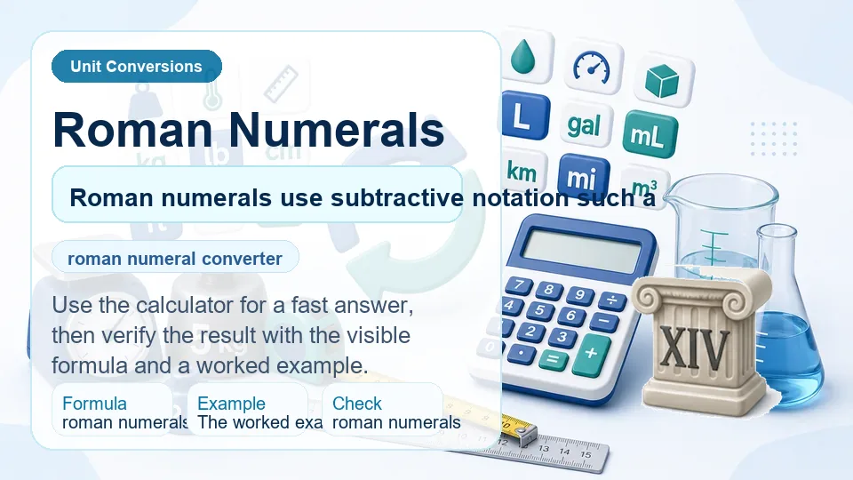 Roman Numerals calculator illustration