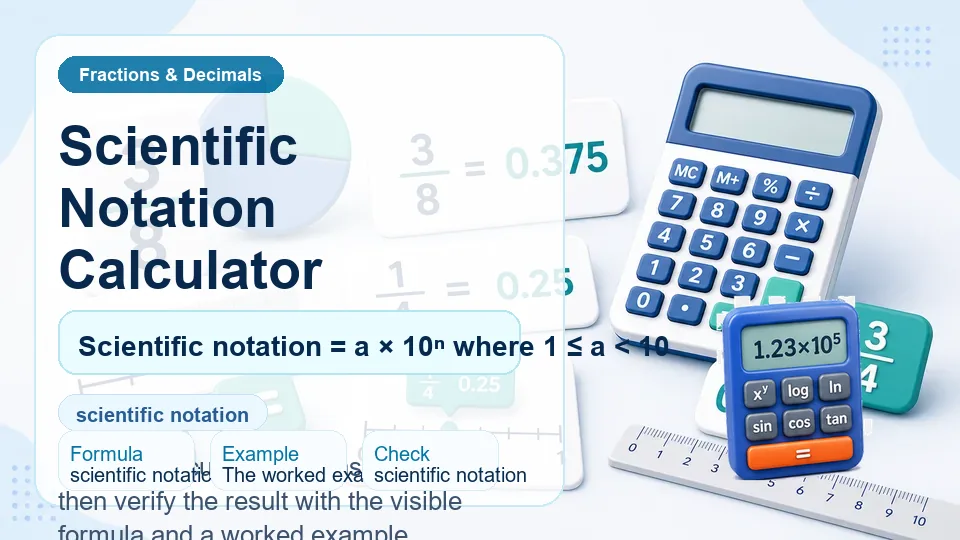 Scientific Notation Calculator calculator illustration