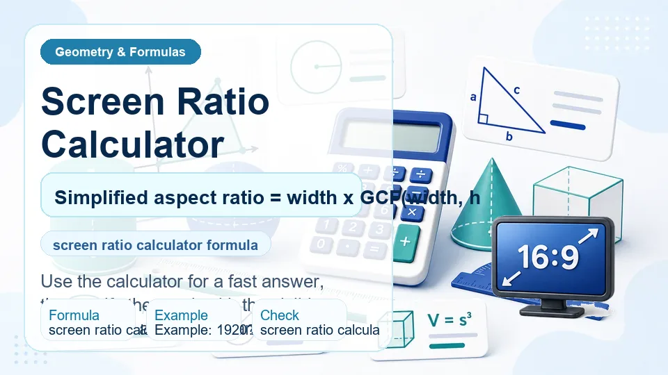 Screen Ratio Calculator calculator illustration