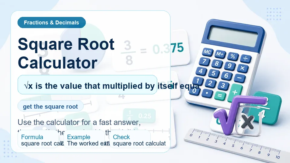 Square Root Calculator calculator illustration