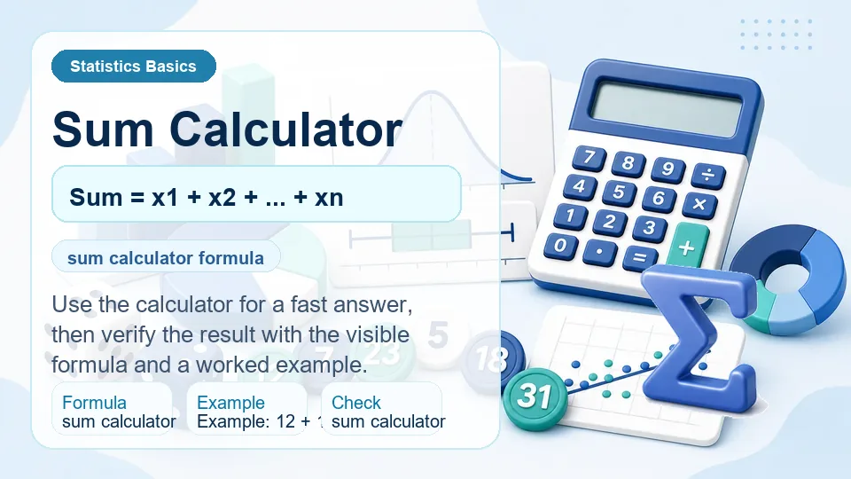 Sum Calculator calculator illustration