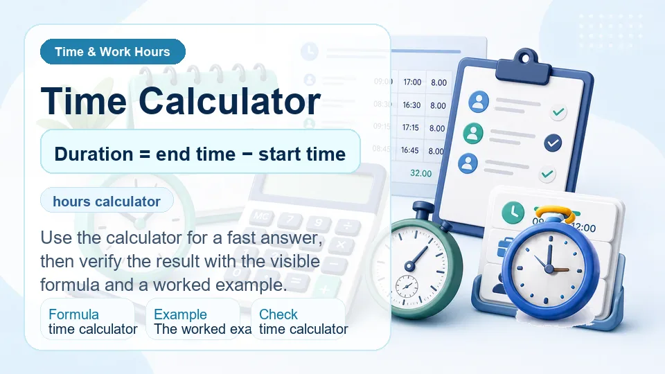 Time Calculator calculator illustration