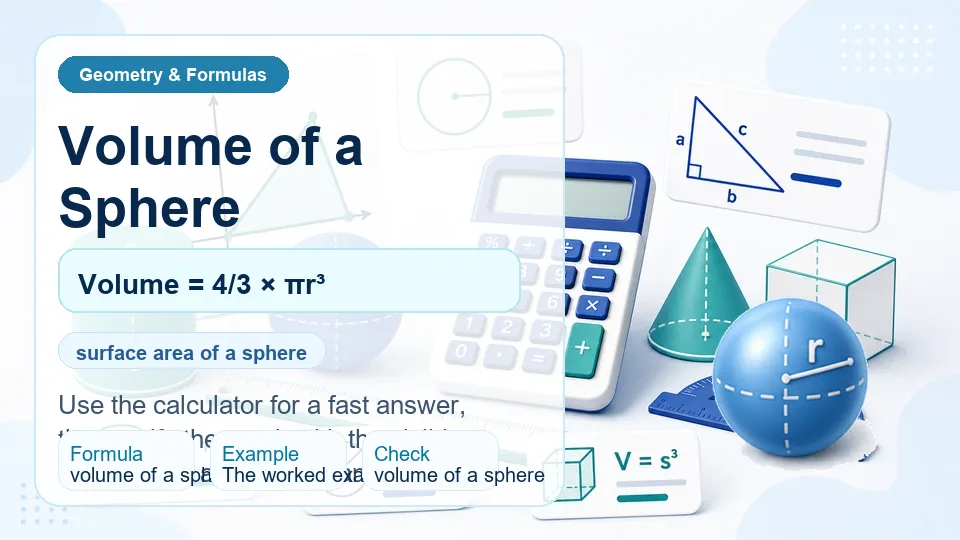 Sphere Volume Calculator calculator illustration